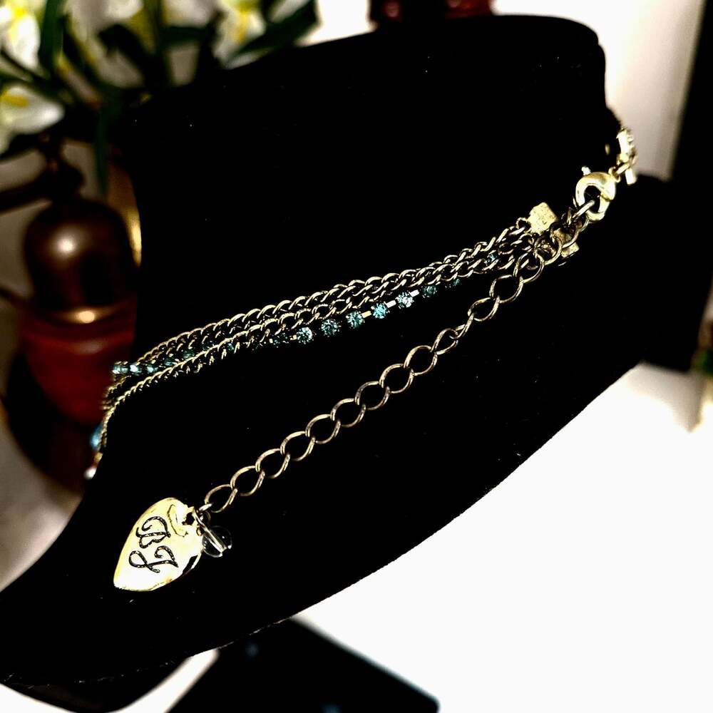 Betsey Johnson Multi-Charm Heart Necklace - Picture 3 of 3
